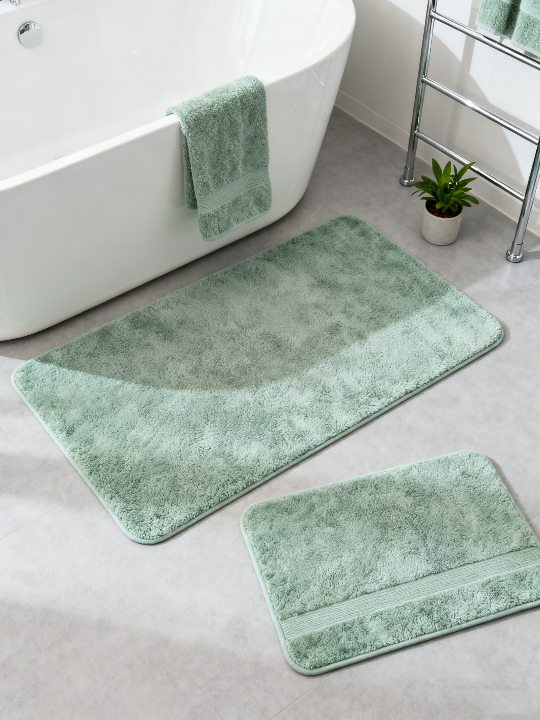 Organic Plush Tub Mat (Sage)