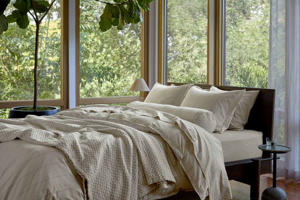 Organic Keys Jacquard Bolster Pillow Cover