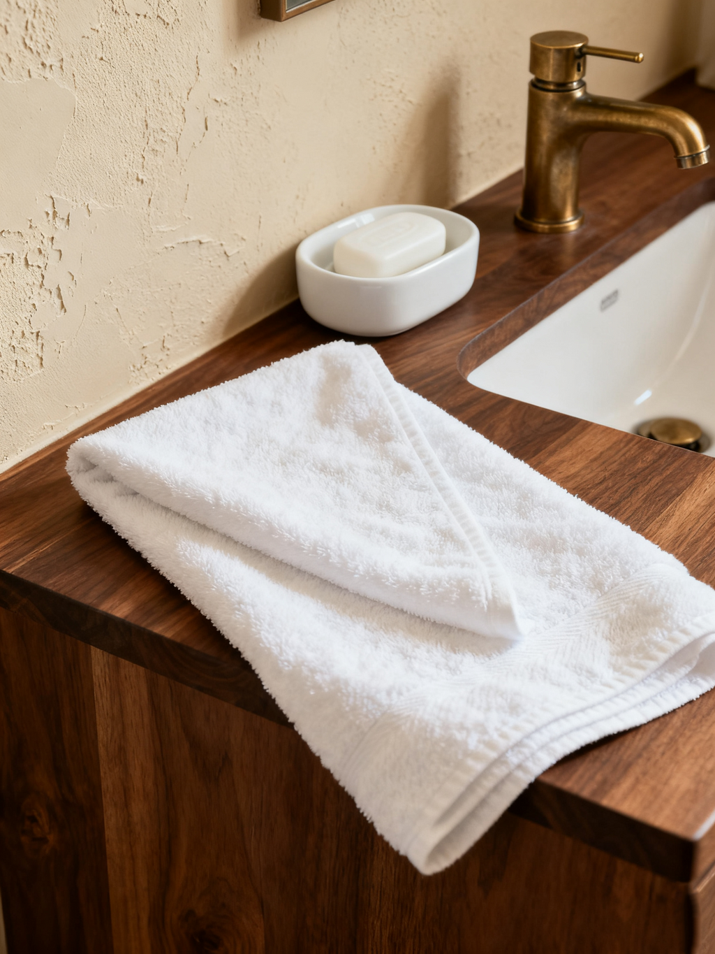 Classic Turkish Cotton Tub Mat (White)