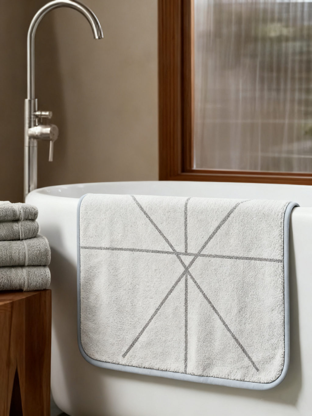 Soft Rib Tub Mat (Grey)