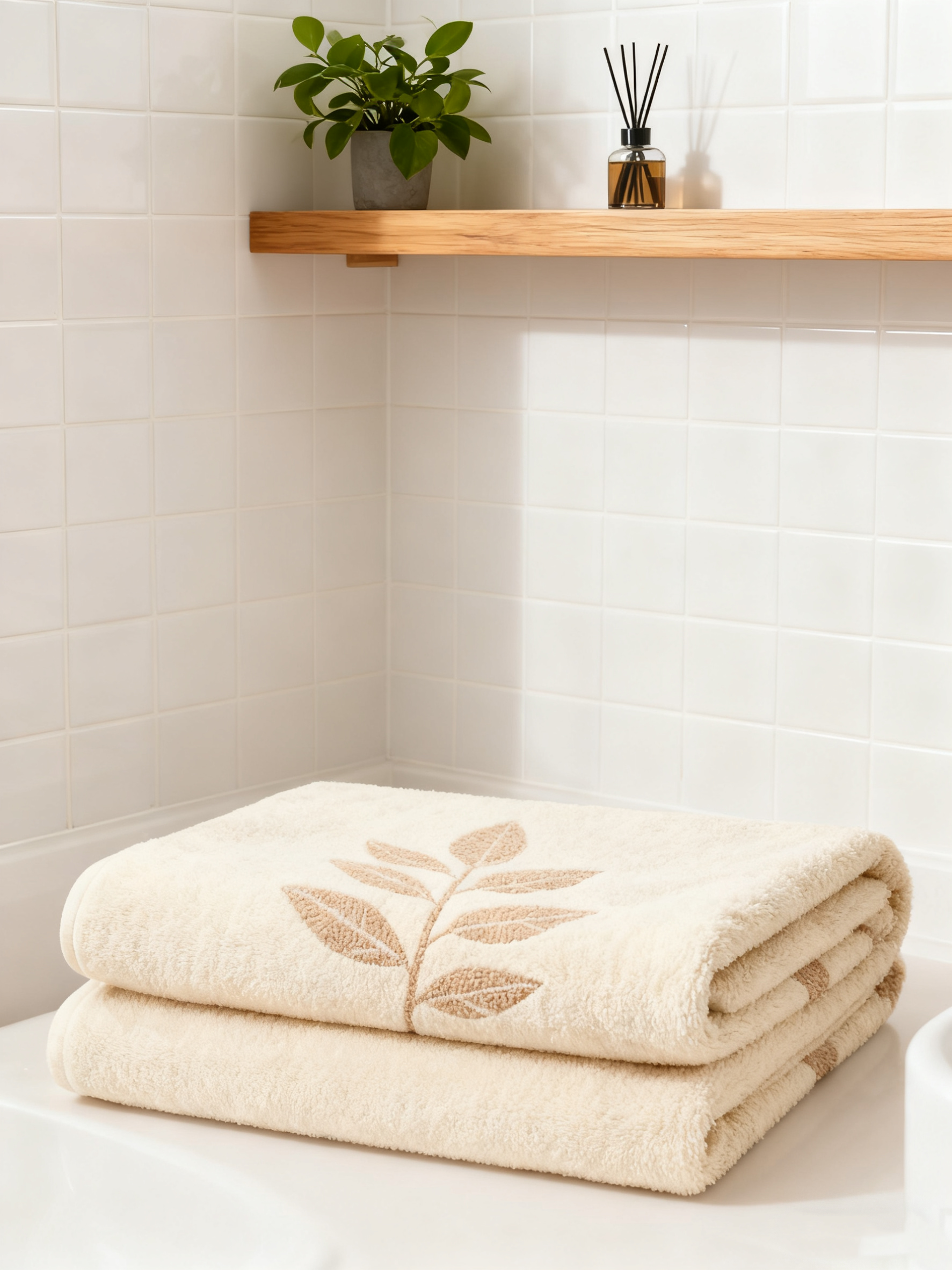 Looped Bath Rug (White)