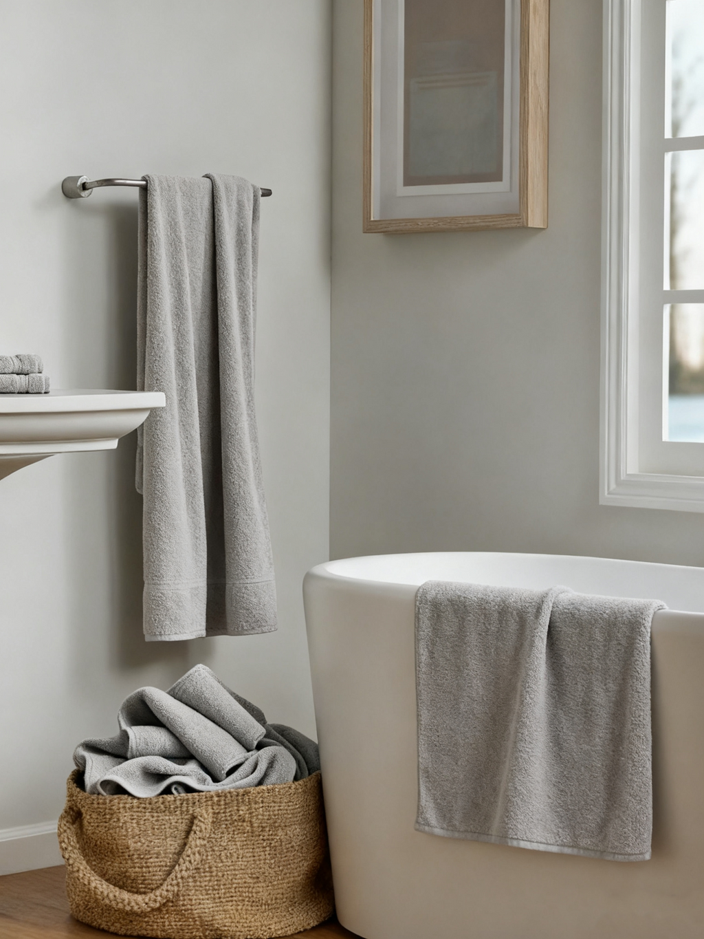 Classic Grey Turkish Cotton Towels