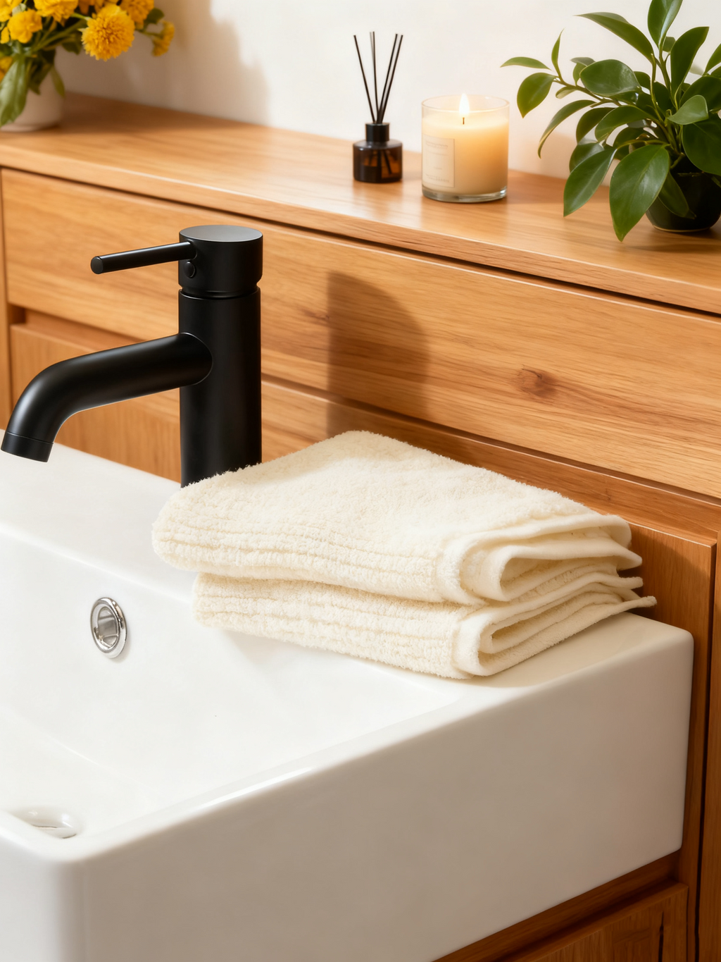 Soft Rib Towels (Off White)