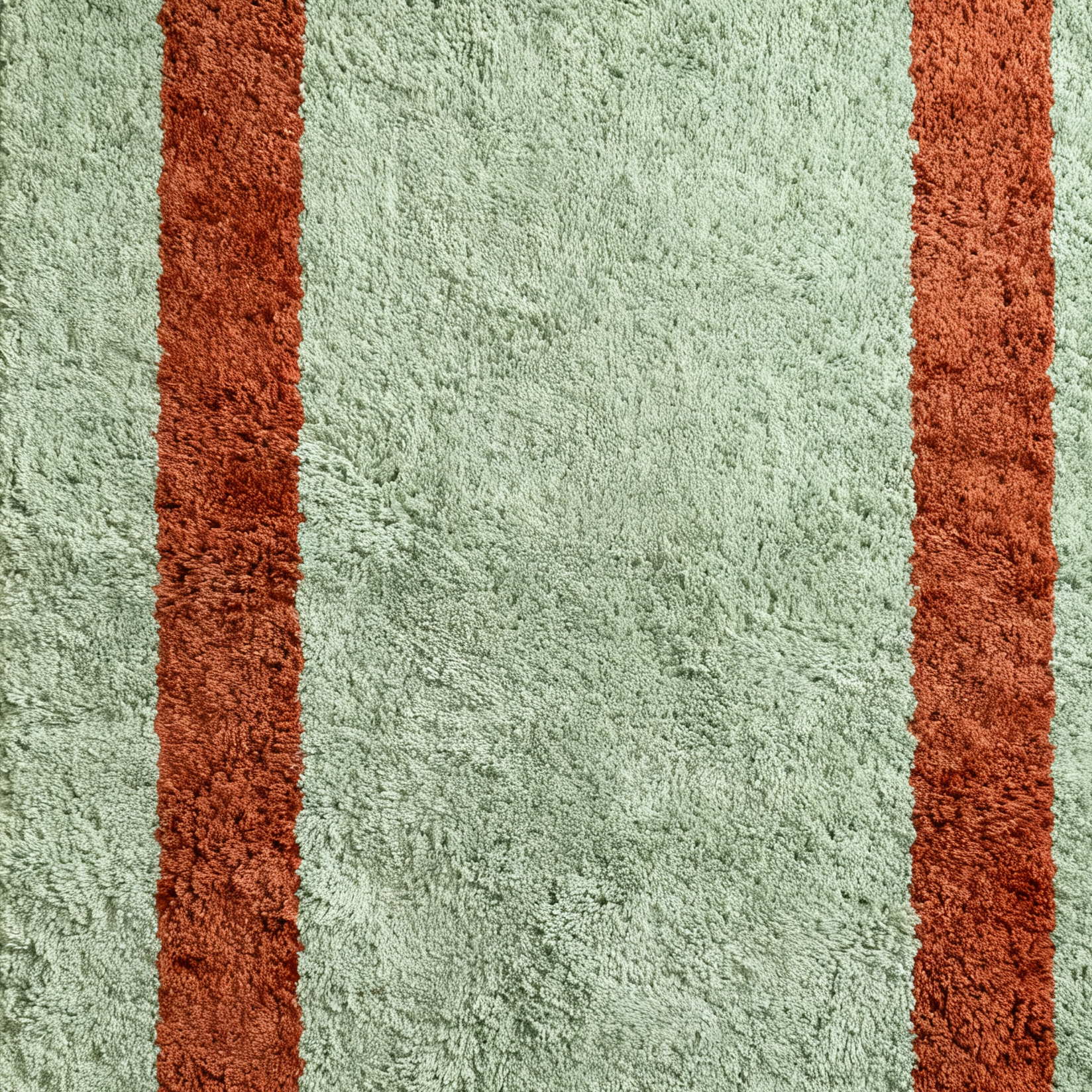 Organic Resort Stripe Tub Mat (Sage with Russet)