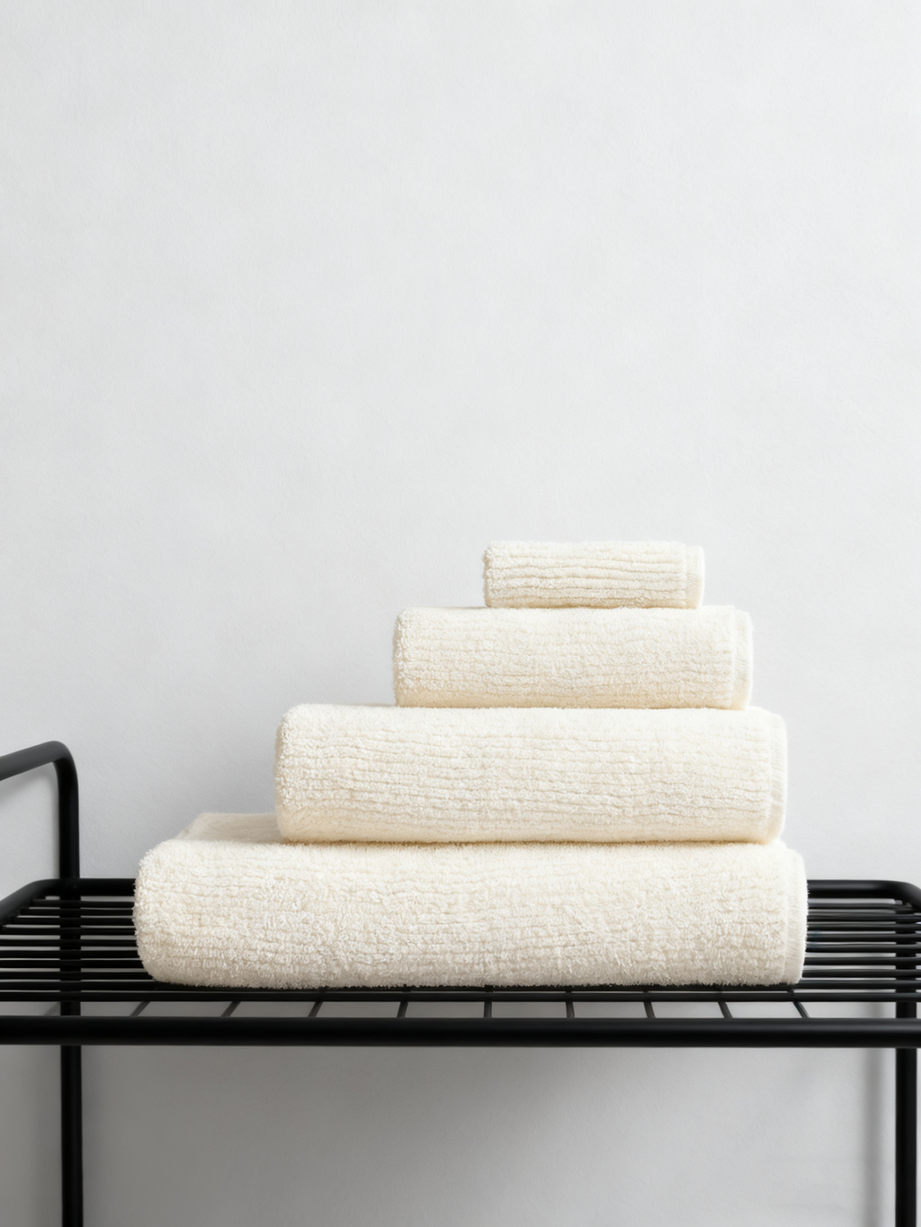 Soft Rib Towels (Off White)