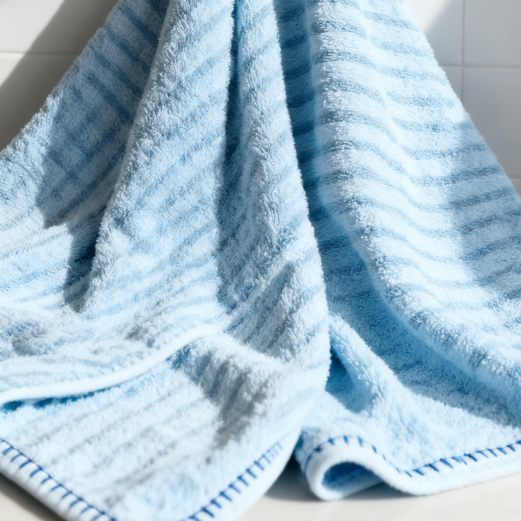 Organic Mini Mosaic Hooded Toddler Towel (Sky)