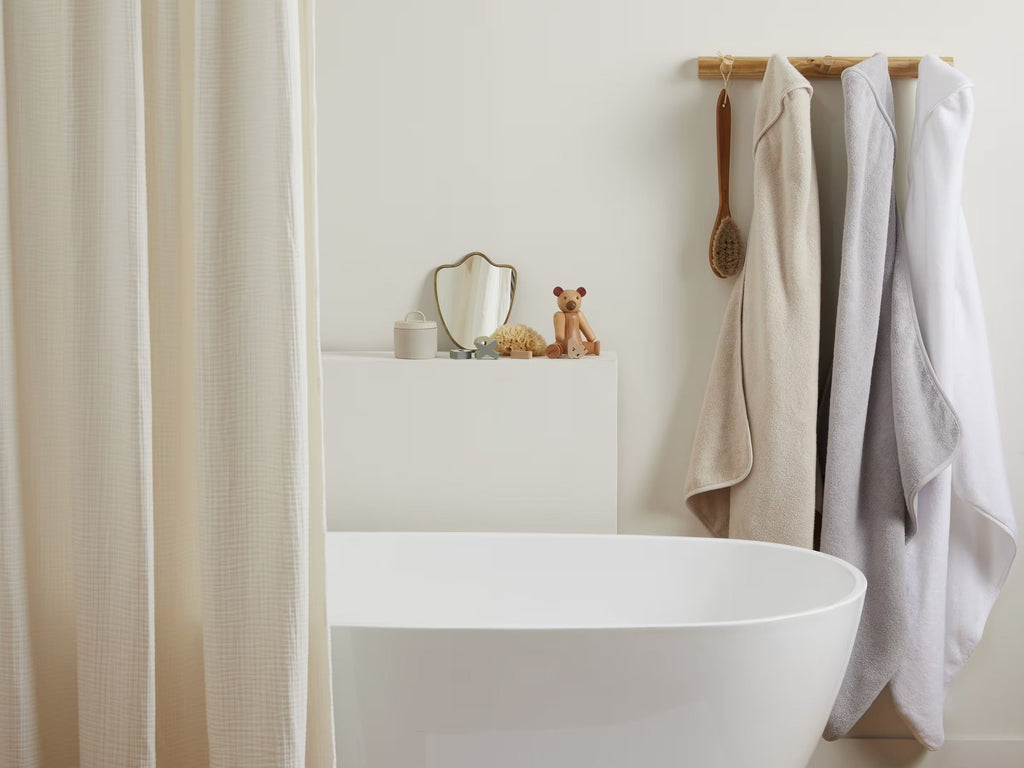 Organic Hooded Toddler Towel (White)