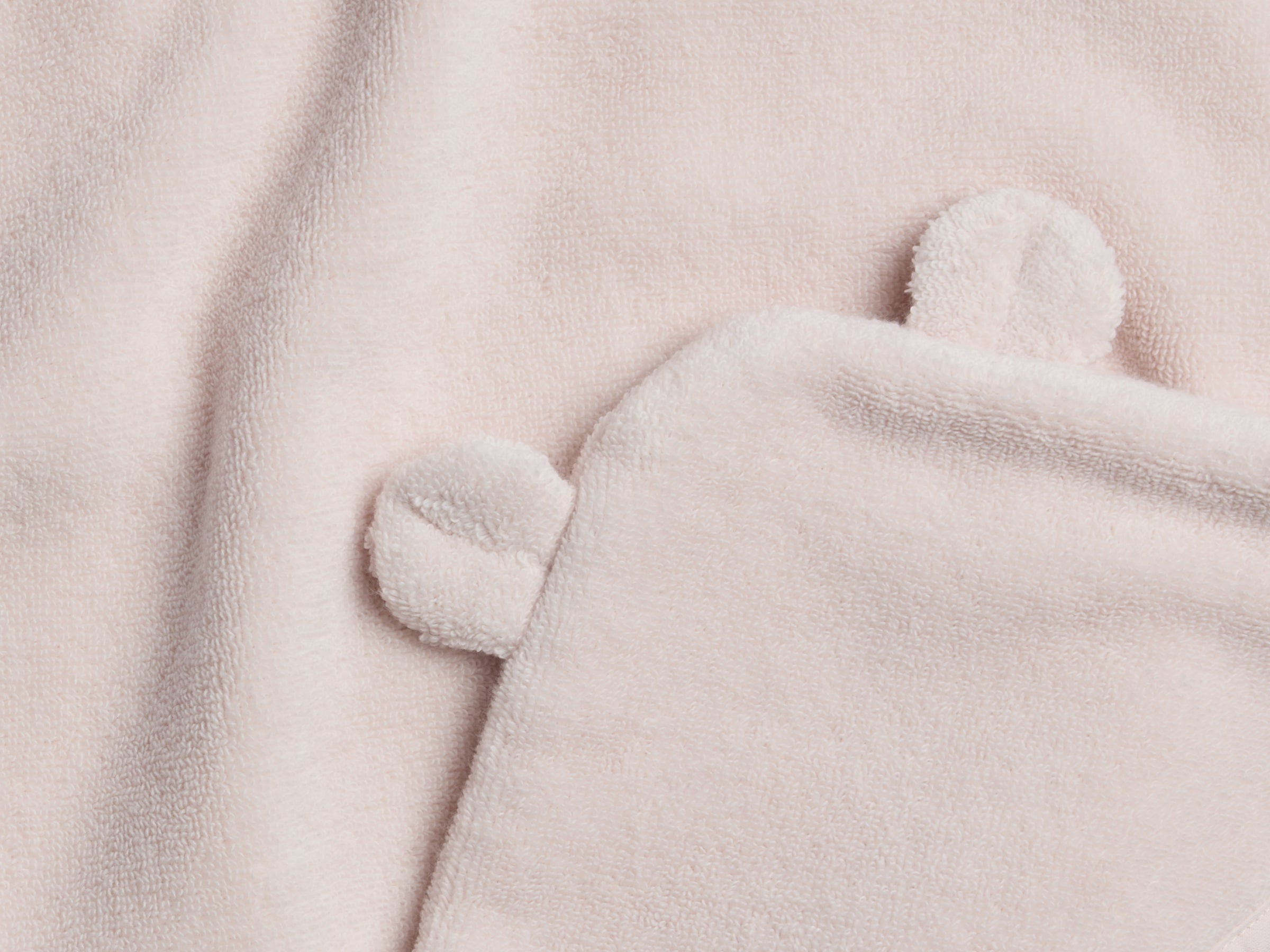 Organic Hooded Baby Towel with Ears (Blush)