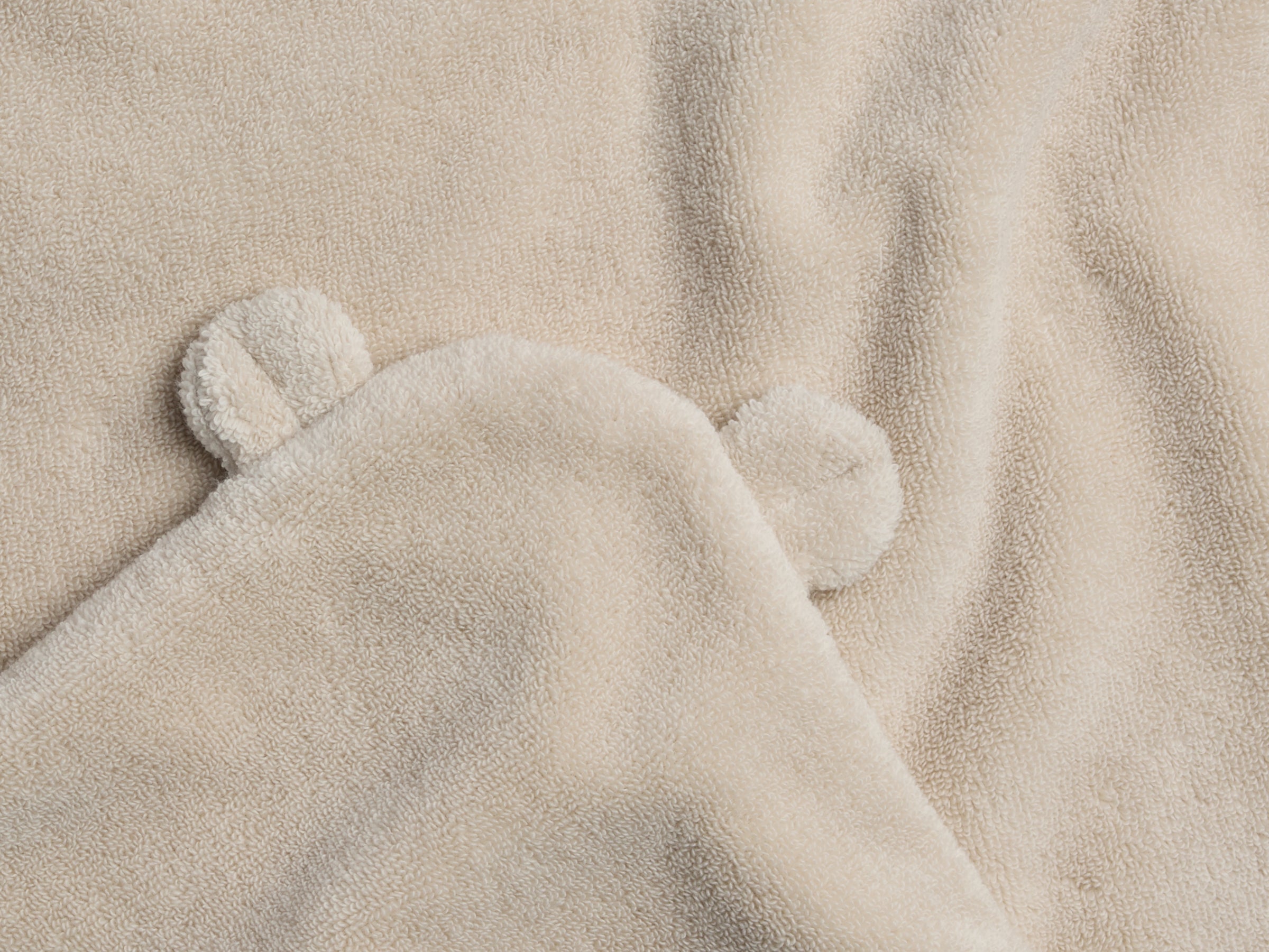 Organic Hooded Toddler Towel with Ears (Natural)