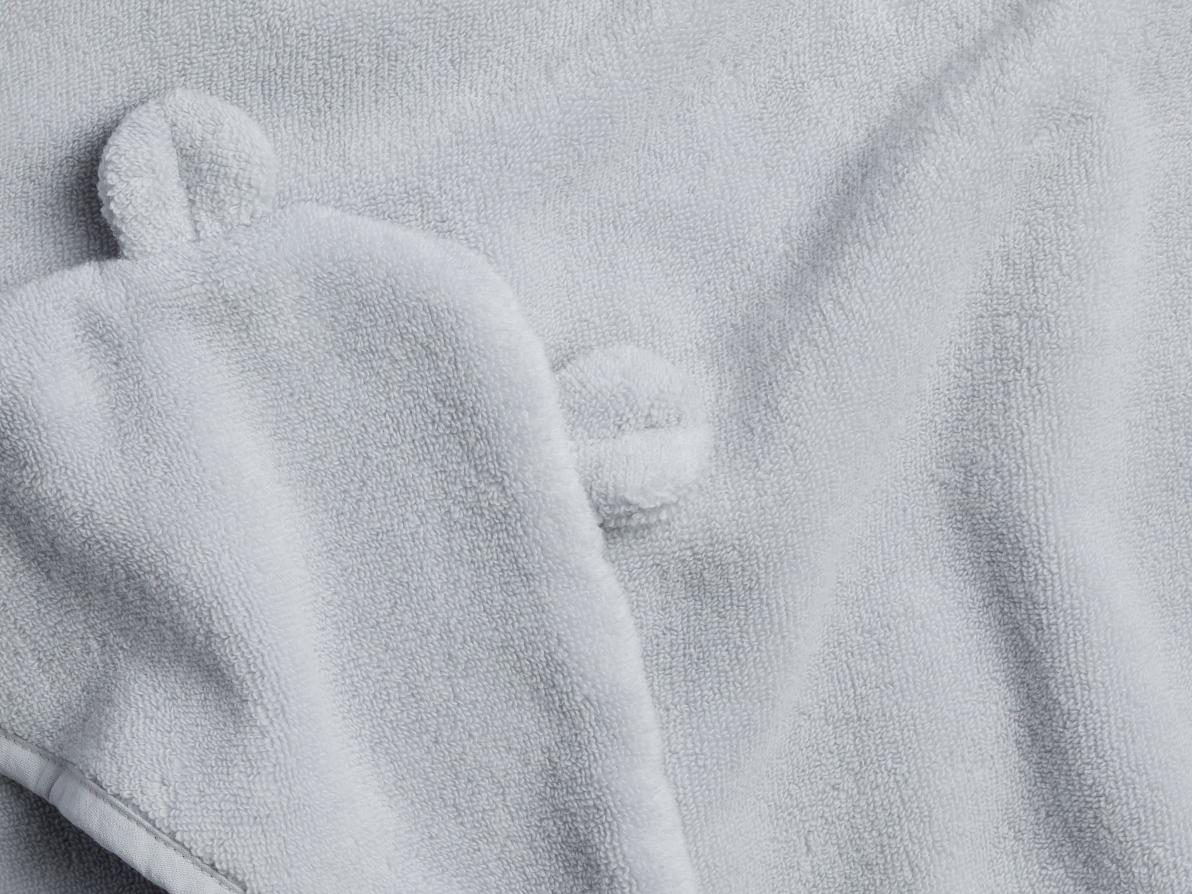 Organic Hooded Baby Towel with Ears (Sky)