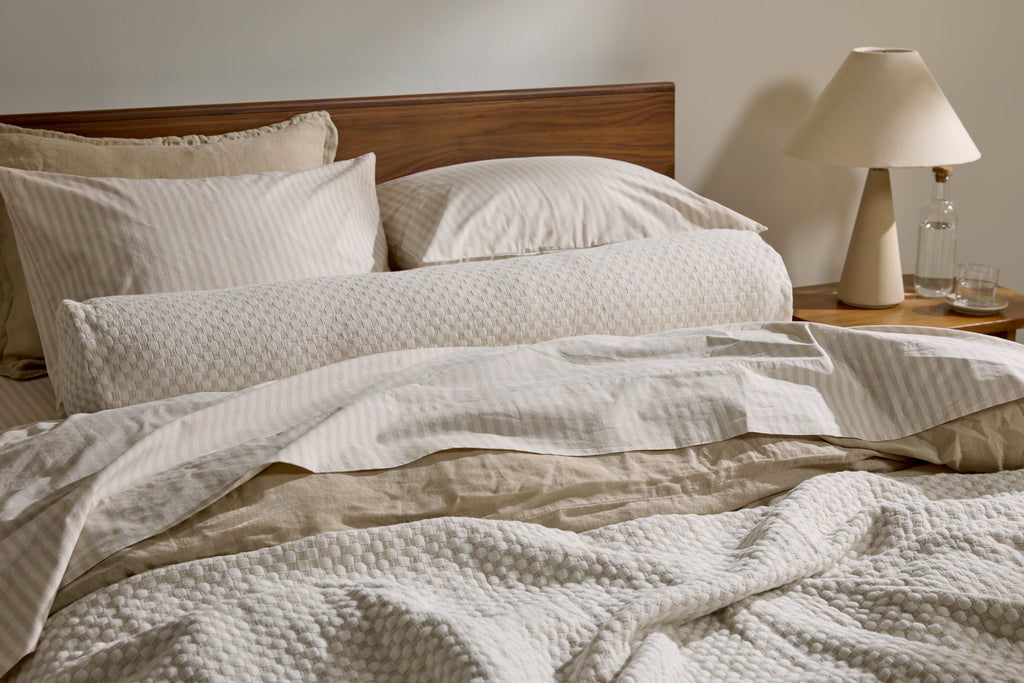 Organic Keys Jacquard Bolster Pillow Cover