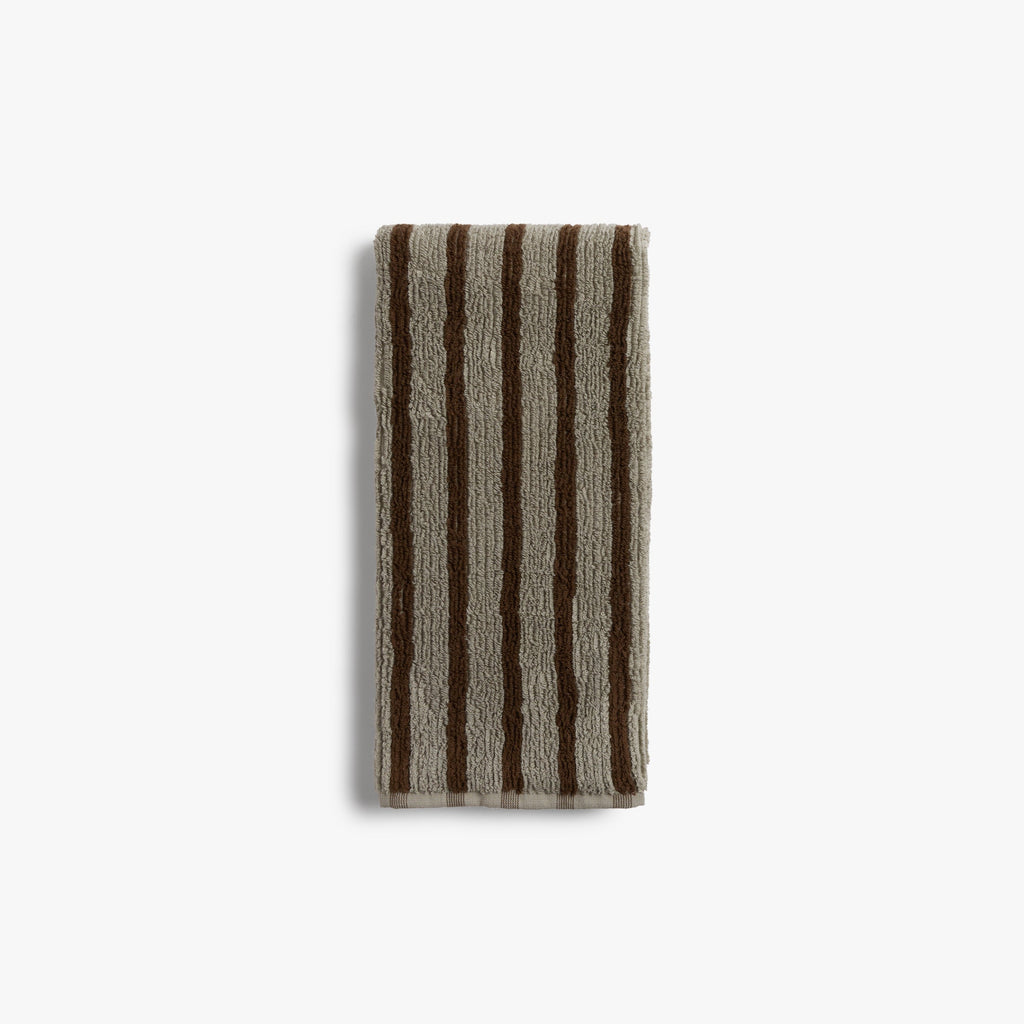 Organic Resort Stripe Towels (Moss with Java)