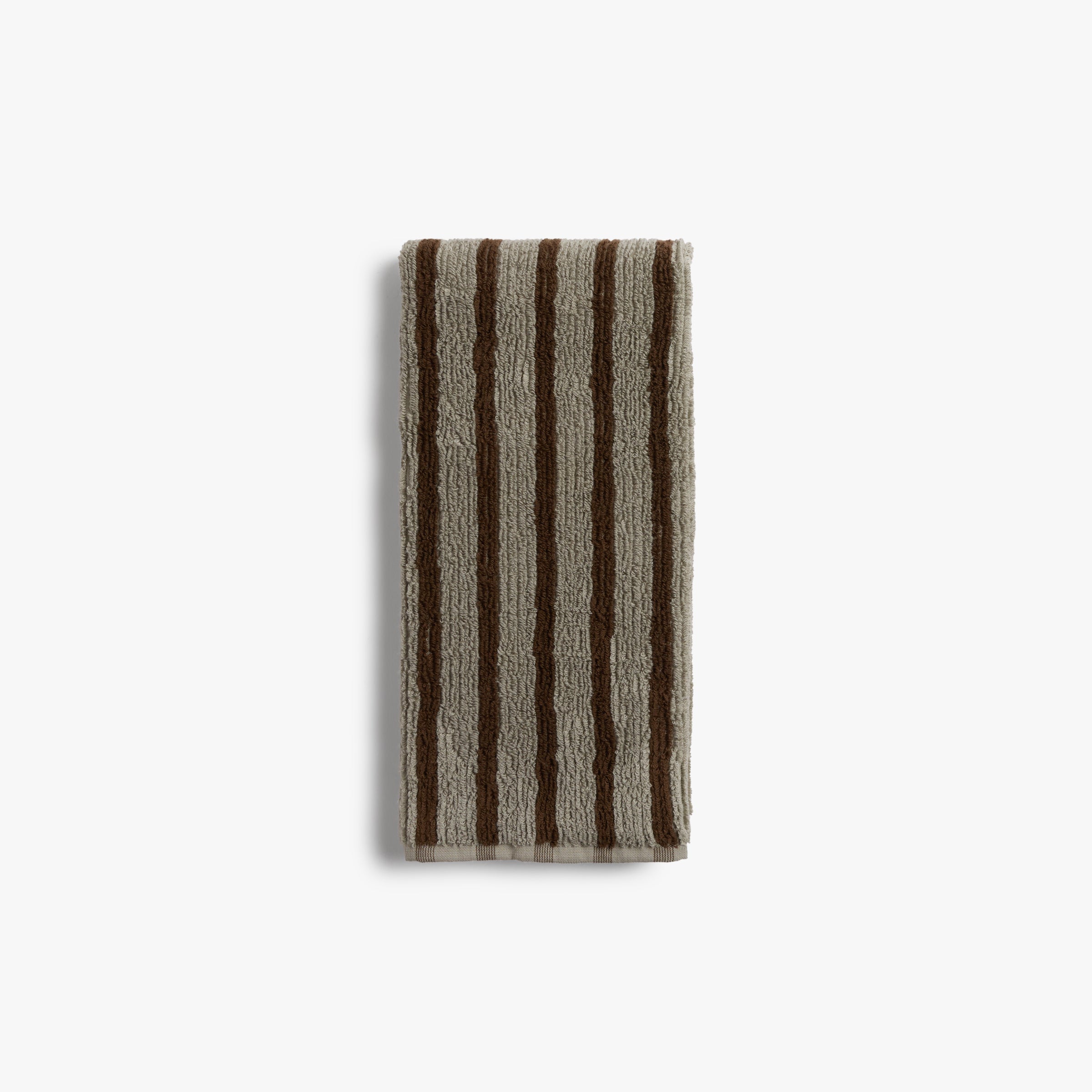 Organic Resort Stripe Towels (Moss with Java)