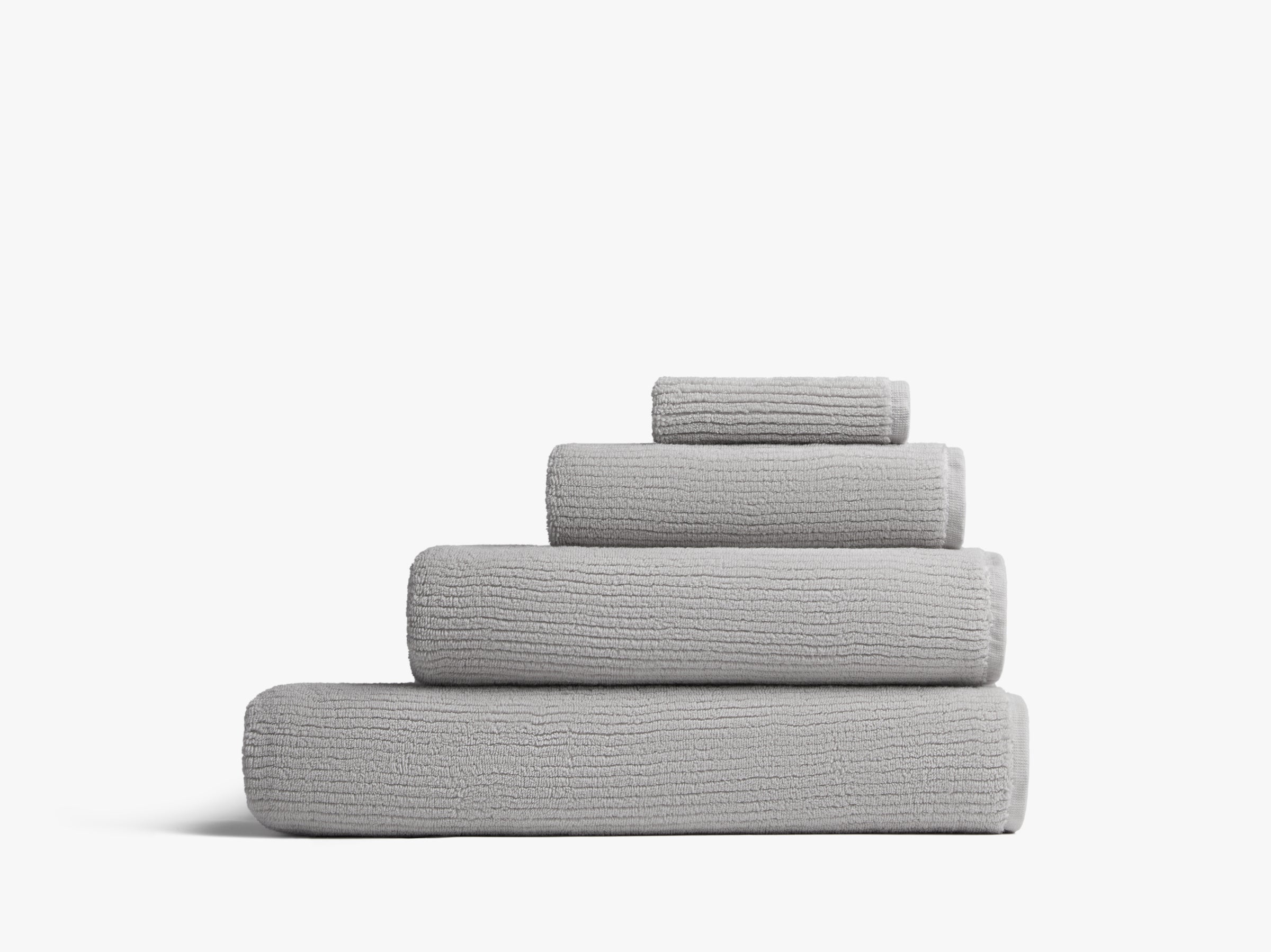 Soft Rib Towels (Light Grey)