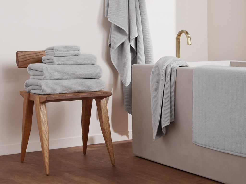 Soft Rib Towels (Light Grey)