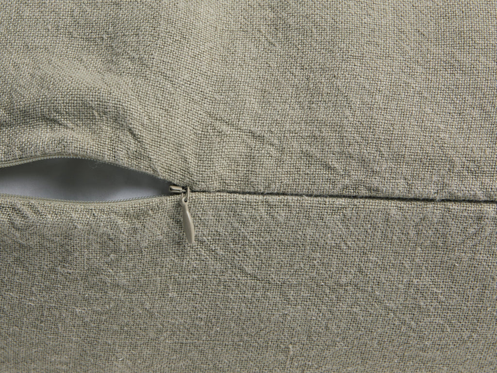 Nature Vintage Linen Body Pillow Cover (Moss)