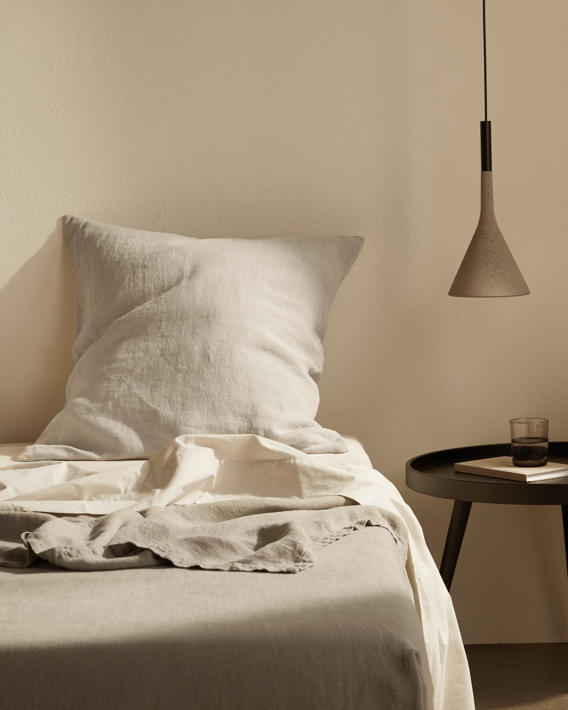 Natural Vintage Linen Euro Pillow Cover